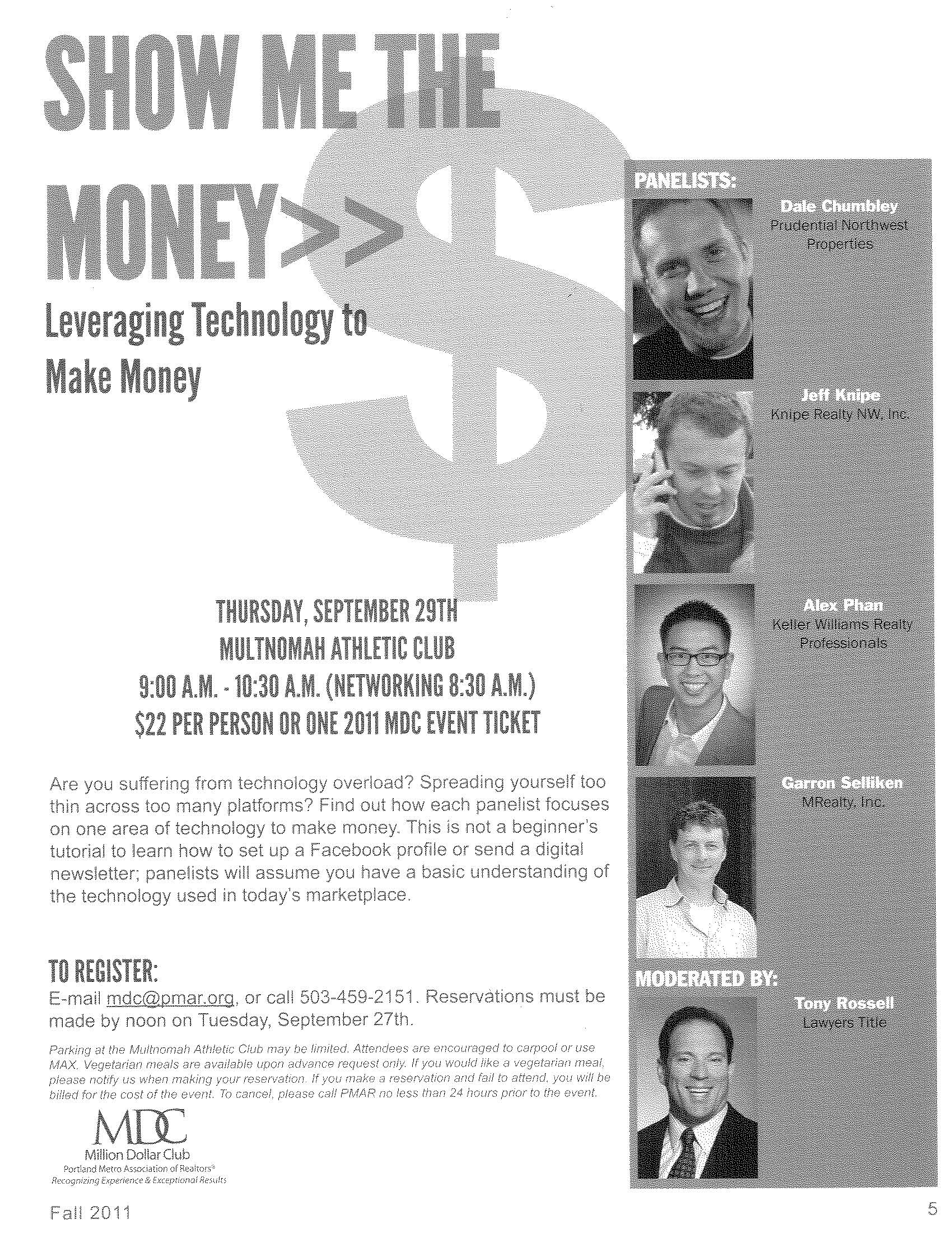 MDC Technology Panel MDC Technology Panel Invitation